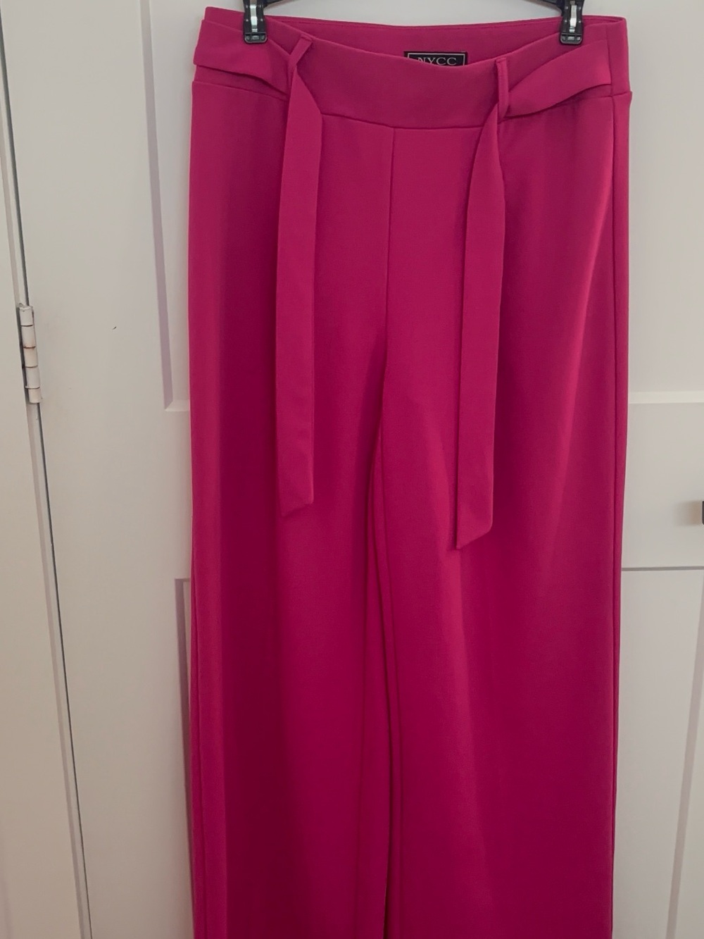 New York & Company High-Rise Wide-Leg Pants in Hot Pink